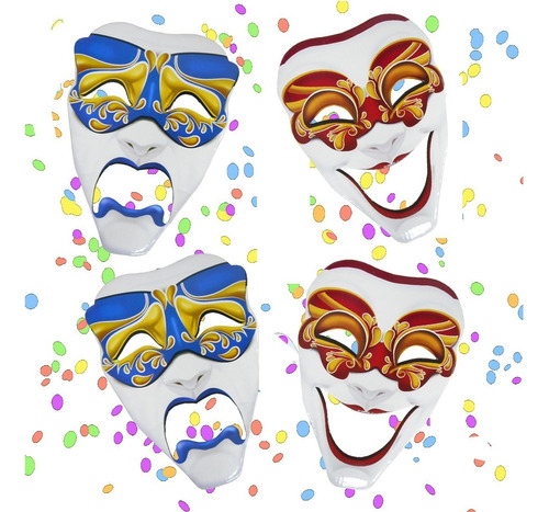 Máscara Teatro P - Enfeite Cartonado Decoração
