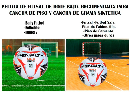 Imagen 5 de 10 de Balon Futsal Profesional Baby Futbol Sala Penalty Max1000 N4