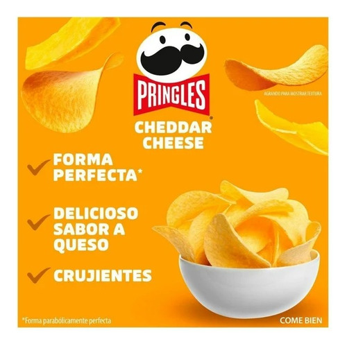 Papas Pringles Cheddar Cheese 203 G