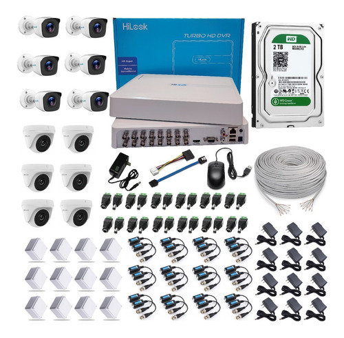 Camaras Hikvision Hilook Dvr  16ch + 12cam 1080p + Disco 2tb