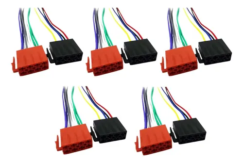 comprar 5 Chicote Conector 16 Vias Pino Fic Fêmea Plug Rádio Mp3 Mp5
