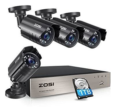 Zosi 1080p Sistema De Cámara De Seguridad Con 1tb 7ioyl