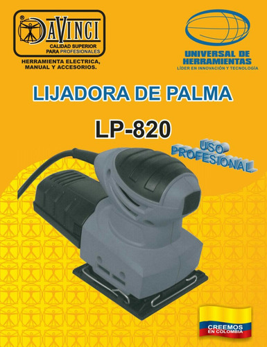 Lijadora De Palma Lp-820 Davinci Gratis Envío