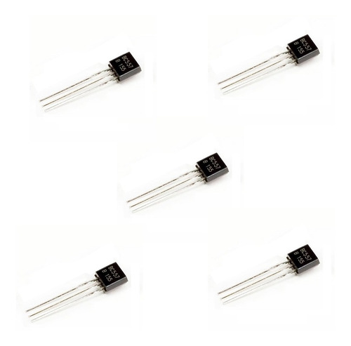 Pack 5x Transistor Bc557 Pnp 45v 100ma To92 Arduino Nubbeo