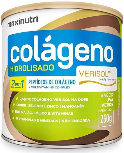 Imagem 1 de 3 de Colágeno Verisol Uva Verde 2em1 250g - Maxinutri