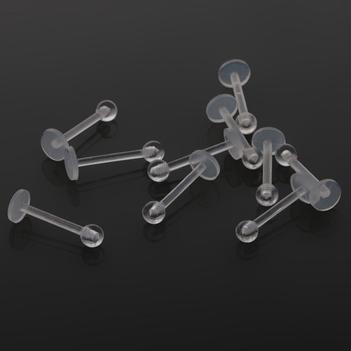 H10 Piece Lip Labret Jewelry Acrylic - Transparente