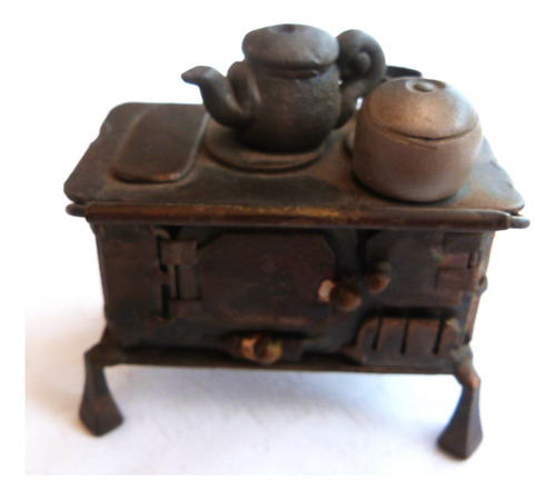 Monijor62-antiguo Coleccion Miniatura Cocina Estufa Hierro (Usado)