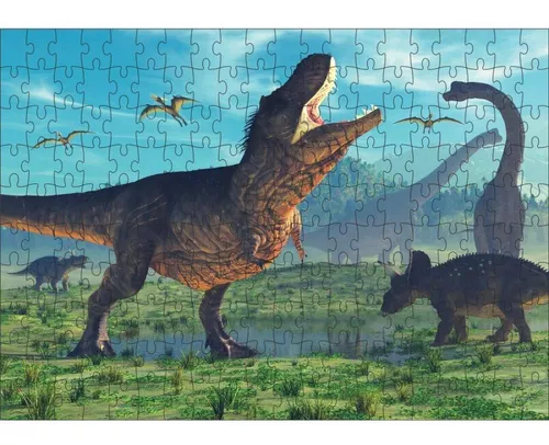 Quebra-cabeca Cartonado Dinossauros 200 Pecas