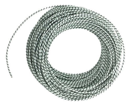 Cabo Alta Temperatura Silicone Fibra - 6mm 500°c Metro Cor Branco-preto 750v