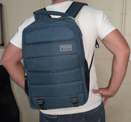Mochila Urbana Diseño Bolsillos P/ Notebook - M06 Color Azul