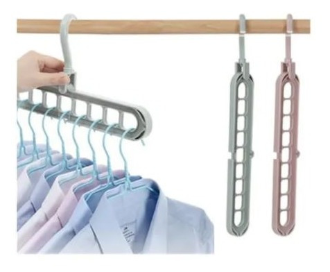 Gancho Para Ropa 9 En 1 Multifuncional Colgar Giratorio 2 Pz