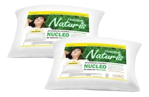 Combo Almohadas Fiberball Naturis Nucleo Espuma Hipersoft   