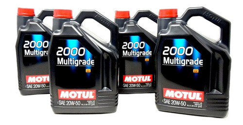 Aceite Mineral 20w50 Auto Motul 2000 Multigrado 4 Galones