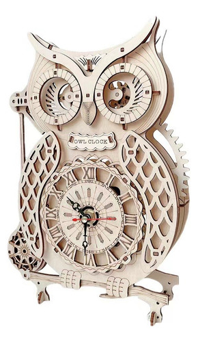 Bonito Reloj De Rompecabezas 3d Con Forma De Búho, Retro