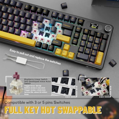 Teclado Mecánico Inalámbrico Para Juegos Attack Shark X98 Pr