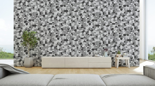 Ceramica Pared Glam Gray Texturada 46x100 Rectificada Xpieza