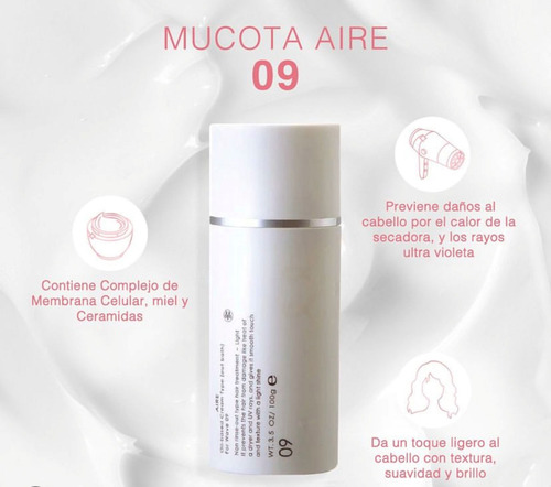Mucota Aire 09 100ml 2 Pzas Protector Termico Cab Ondulado