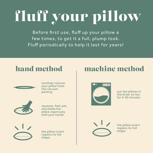 Almohada Con Relleno Comfydown, 28 X 28 Cm, Plumón Y Plumas
