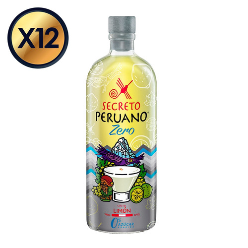 Secreto Peruano Sour Limon Zero 700cc - Pack 12 Botellas