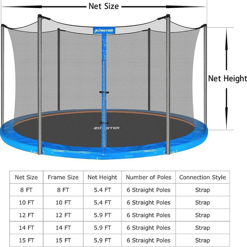 Trampoline Net Net Para 6 Polos Estabilidad De Servicio