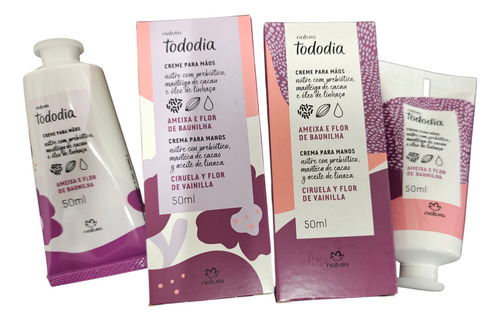 Natura Kit Todo Dia: 2 Cremas Prebiótica Para Manos 50 Ml Ciruela Y Vainilla