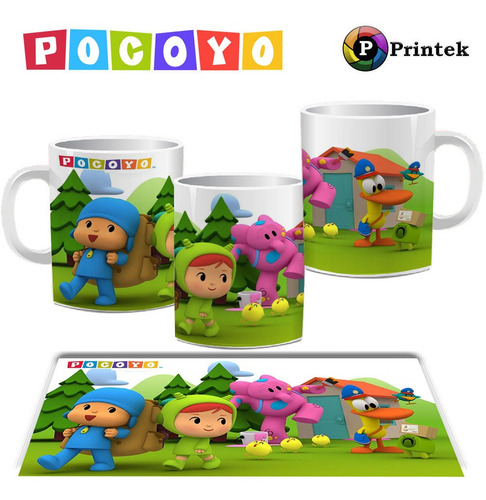 Tazon Pocoyo Y Sus Amigos - Varios Modelos - Printek