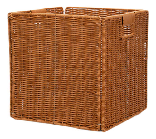 Cesta De Almacenamiento Plegable Imitación De Ratán Cesta