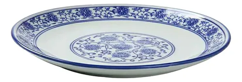 Chinese Party Platter Ceramic Dish Round