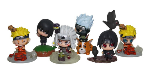 Naruto Itachi Jiraiya Kakashi Anime Pvc Mini Figuras