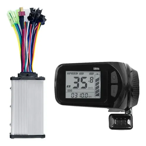 24 V/36 V/48 V/60 V étanche 6pin mâle S866 LCD affichage compteur de vitesse panneau tableau de bord contrôleur pour vélo électrique e-bike Scooter  201355758