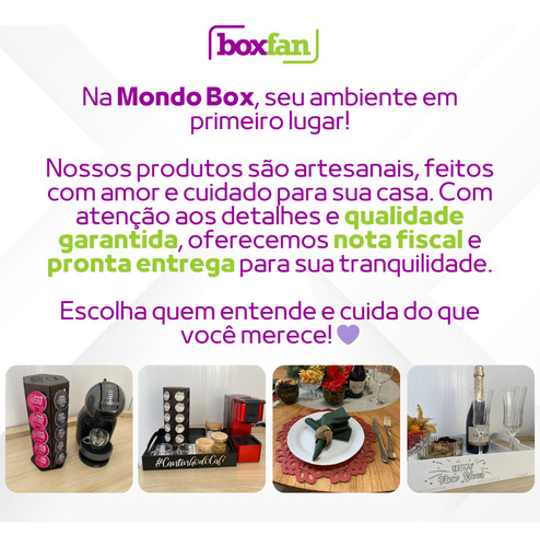 Expositor Organizador Semijoias Porta Jóias Pulseiras Tornozeleiras com 6 Espaços em MDF Boxfan