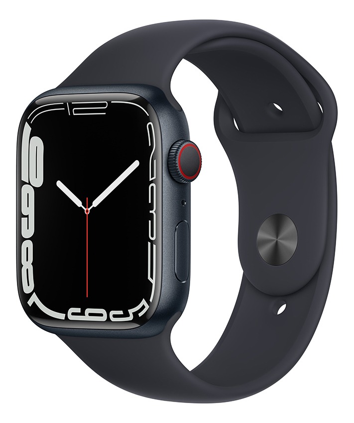 Apple Watch Series 7 (GPS + Cellular, 45mm) - Caixa de alumínio meia ...