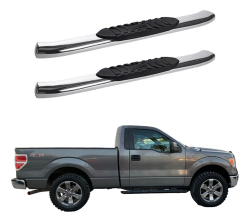 Estribos Widesider Ford F150 Lobo 2004 - 2014 Cab Sen Inox