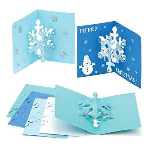 Tarjetas Pop Out De Copos De Nieve Av889, Paquete De 8,...