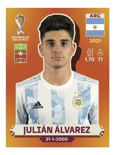 Figurita Julián Alvarez Qatar 2022 Original 