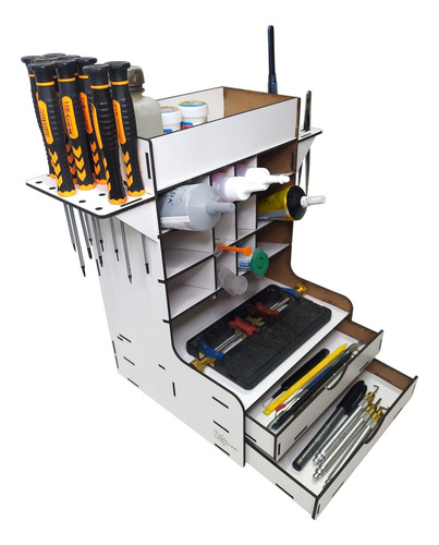 Comb Organizador Bancada Celulares P/ Assistência Branco