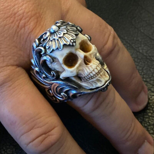 * Anillo Calavera Diablo Anillo Diablo Con Delicada