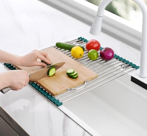 Estante Para Secar Platos Enrollable De Acero Inoxidable Tom