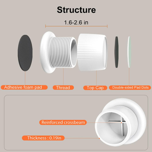 4 Elevadores Redondos Para Muebles Con Base Autoadhesiva Aju