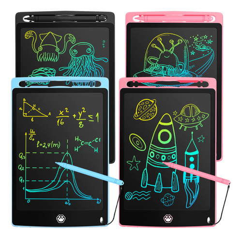 4 Tableta Escritura Lcd Para Niño Pantalla Colorida 8,5  S +