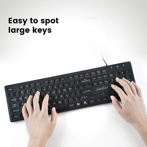 Teclado Perixx Periboard-317 Con Cable Retroiluminado Usb La