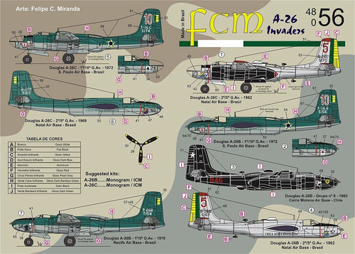 Decalque Para A-26 Invader Fab & Fach 1/48