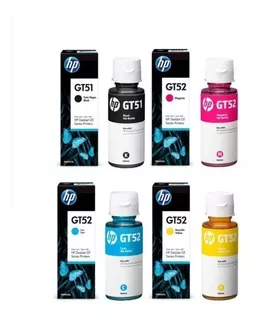 Kit 4 Garrafa De Tinta Hp Gt51 Gt52 Deskjet Gt5810, Gt5820