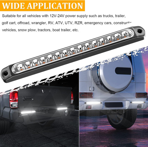 Luz Led De Identificación De Remolque Pseqt 10 15 Led Revers