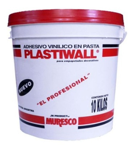 Imagen 3 de 6 de Adhesivo Pegamento Para Papel 10k Plastiwall Muresco Pintumm