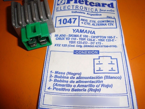 Regulador De Voltaje Pietcard 1241 Cg Titan 150 Bross Fas