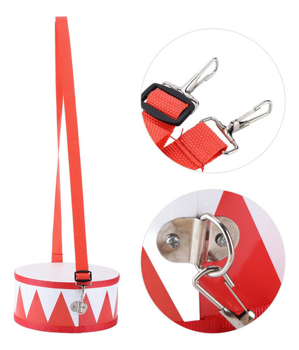 Juego De Juguetes De Madera For Niños Tambor De Mano Rojo B