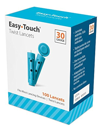 Lancetas Easytouch Twist - 30 G, (100 Por Caja)