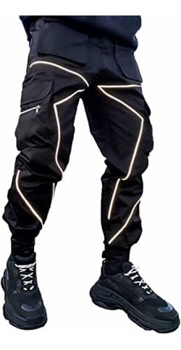 Pantalones Cargo Para Hombre Hip Hop Techwear Harem Pant [u]