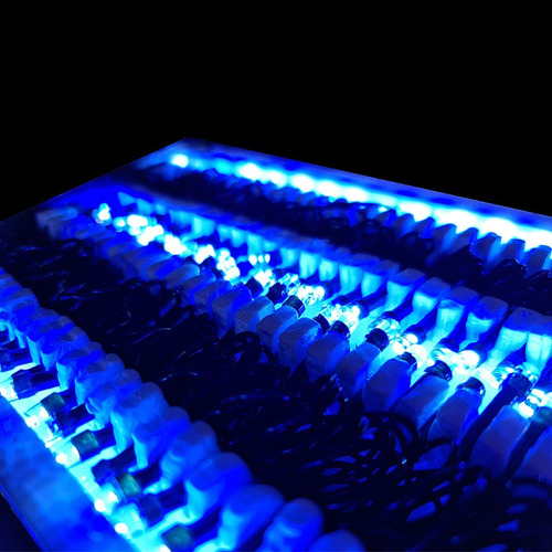 Serie De 140 Luces Led Navideñas Color Blanco/azul Musical